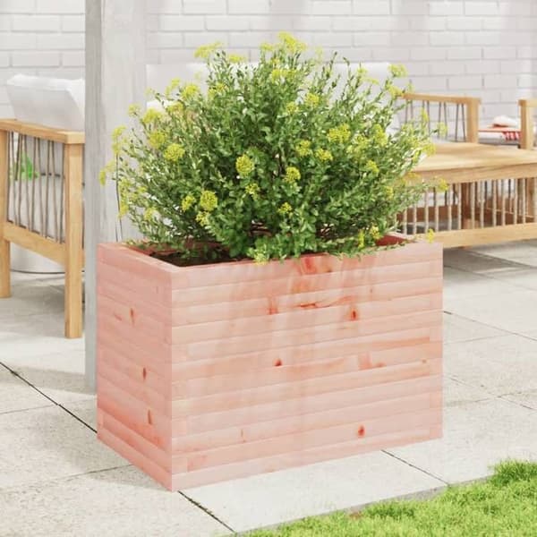 Jardinière - EXKLUSIVT HUS - 70 x 40 x 45,5 cm - Massivt Douglasträ - Rektangulär - Öppen botten