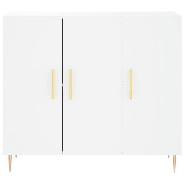 Maison Exclusive - Buffé vit 90x34x80 cm ingenjörsträ