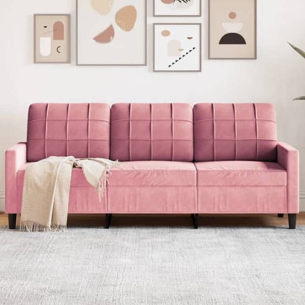 Maison Exclusive - Soffa 3-sits Rosa 180 cm Sammet
