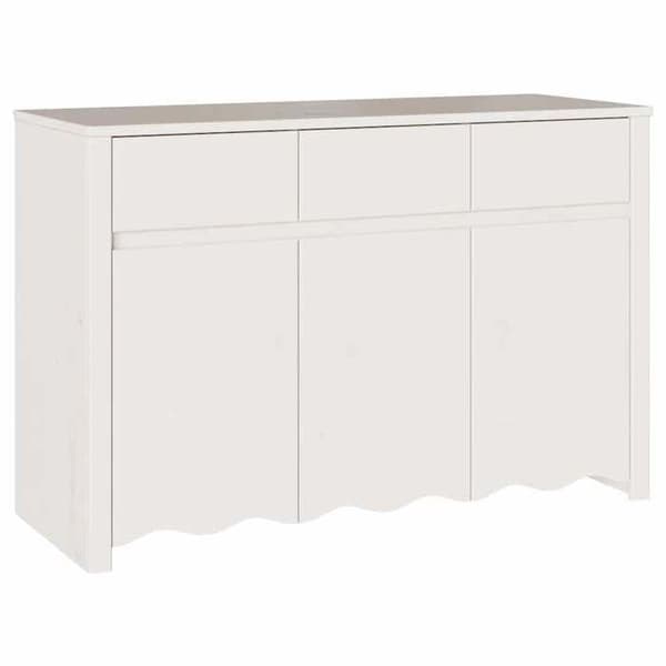 Buffé - EXKLUSIVT HUS - Drammen - massivt trä - vit - 114 x 43 x 75,5 cm Vit