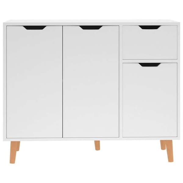 Maison Exclusive - Hvid Buffet 90x30x72 cm Ingeniørtræ