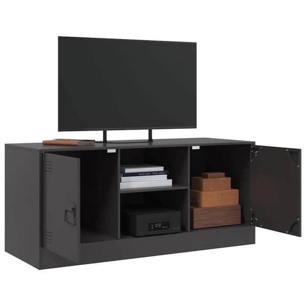 Maison Exclusive - Svart TV-möbel 99x39x44 cm stål