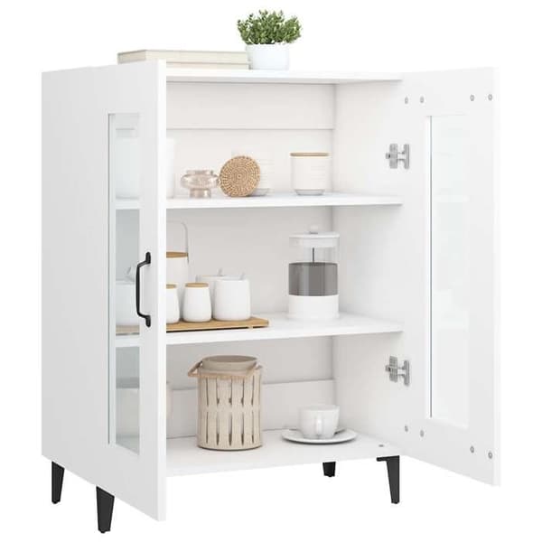 Maison Exclusive - Vit buffé 69,5x34x90 cm ingenjörsträ