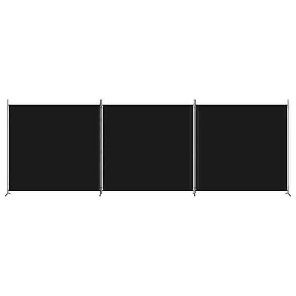 Maison Exclusive - Skillevæg 3 paneler Sort 525x180 cm Stof