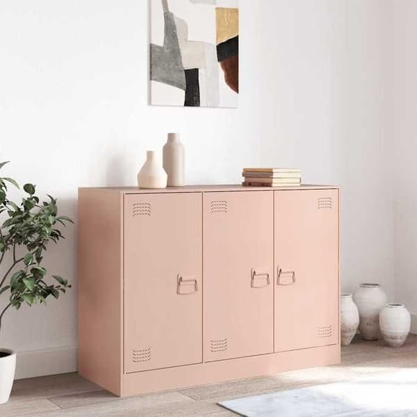 Maison Exclusive - Buffé rosa 99x39x73 cm stål