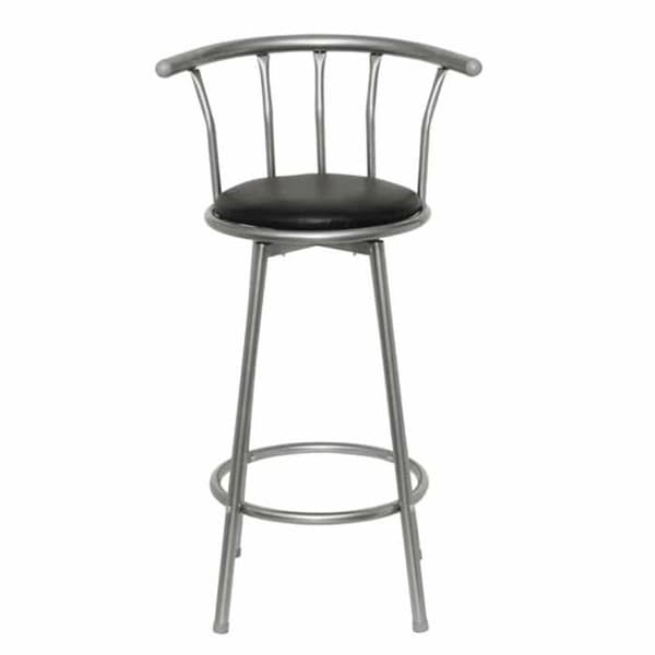 Maison Exclusive - Barstolar set om 2 svart konstläder