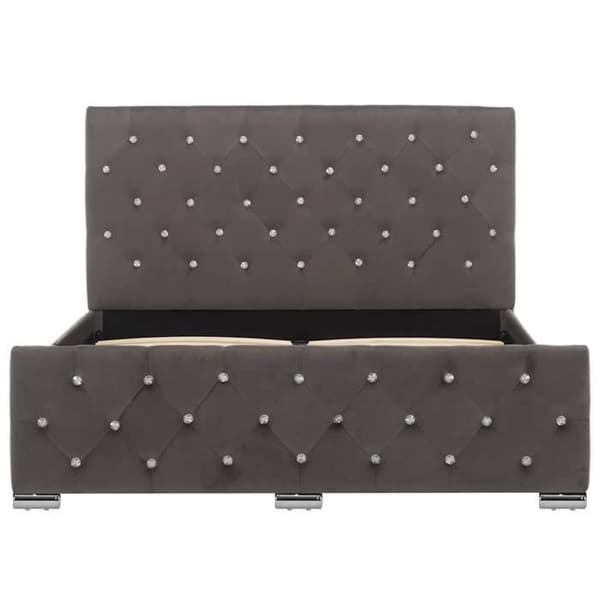Maison Exclusive - Sänkykehys ilman patjaa harmaa kangas 120x200 cm Grå