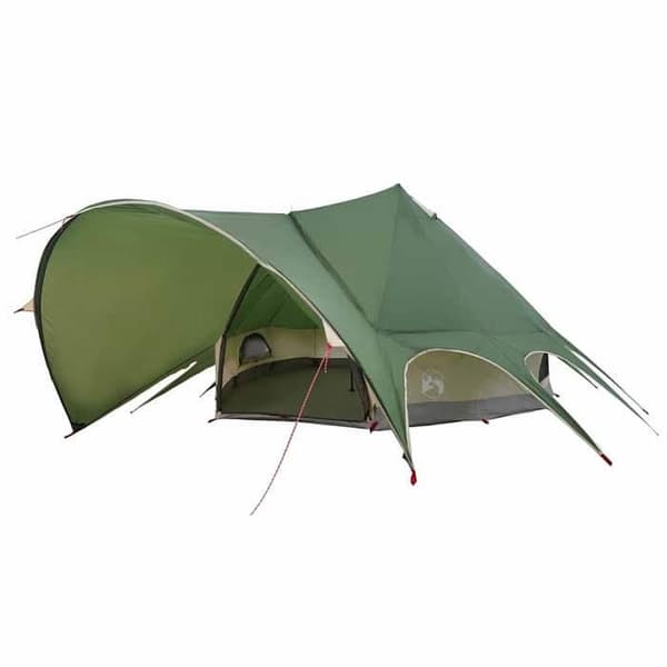 Maison Exclusive - Teepee-teltta 9 hengelle vihreä ja harmaa