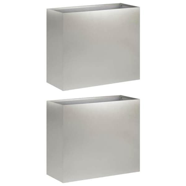 Maison Exclusive - Trädgårdskrukor 2 st Silver 50 x 20 x 40 cm
