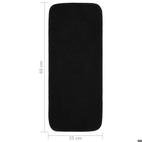 Maison Exclusive - Halkfria trappmattor 15st 60x25cm Svart Rektangulär