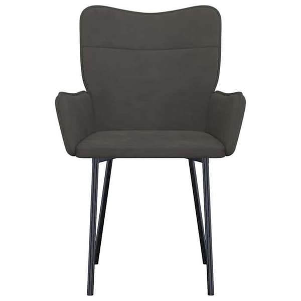 Maison Exclusive - Matstolar set om 2 Mörkgrå Sammet