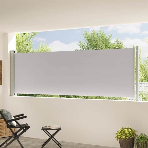 Maison Exclusive - Retractable sidotak för uteplats 117x614 cm Grå