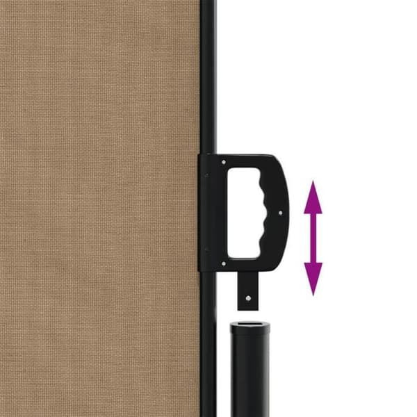 Sidelæns markise - EKSKLUSIV HUS - 140x1000 cm - Taupe - Polyester PU - Manuel Mol