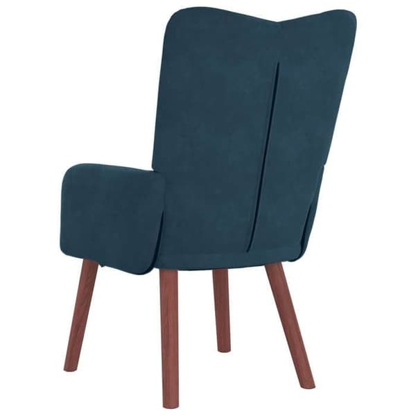 Fåtölj - EXKLUSIVT HEM - Modell Blå 63x67x94 cm - Premium sammet - Gummiträben - Nutida Blå