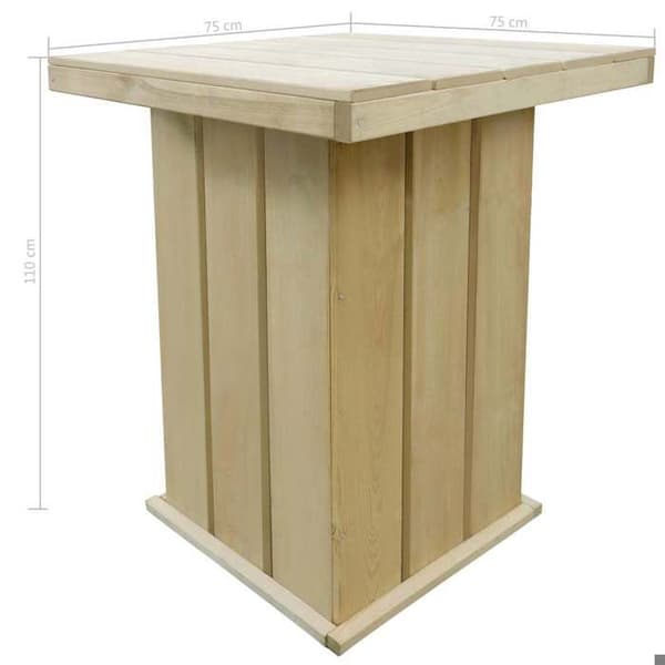 Maison Exclusive - Barbord 75x75x110 cm Tryckimpregnerad furu Ej specificerat