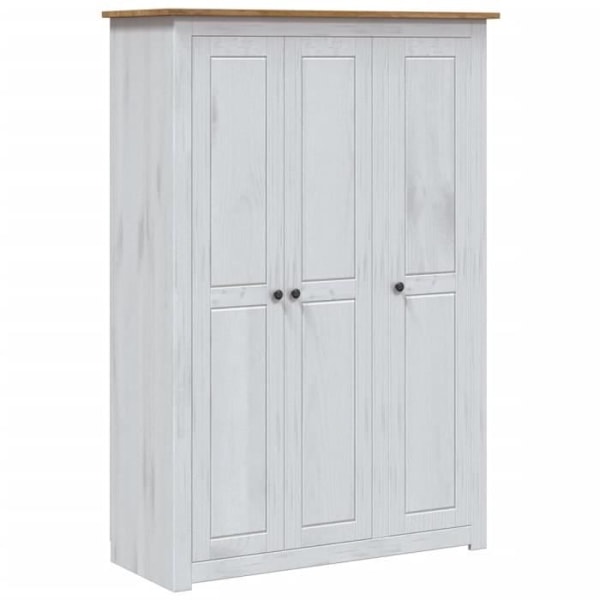 3-dørs garderobe Hvid - Panama172 - 118x50x171,5cm - Stuemøbler - Soveværelse - Moderne - Design Vit