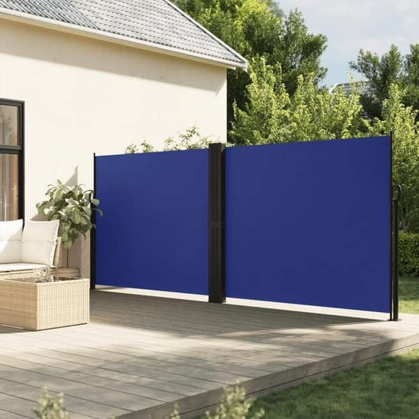 Maison Exclusive - Fällbart sidotak blått 160x1000 cm