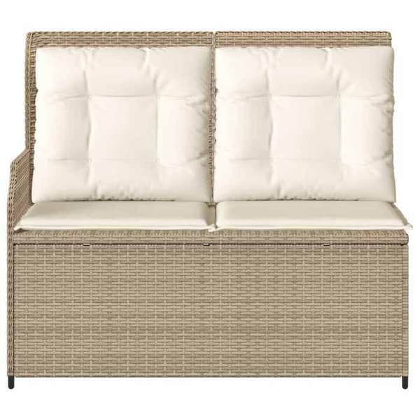 Maison Exclusive - Beige polyrottinkinen puutarhapenkk