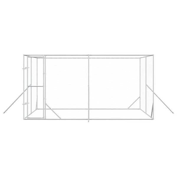 Maison Exclusive - Utomhus hundbur silver 4x4x2 m galvaniserat stål Silver