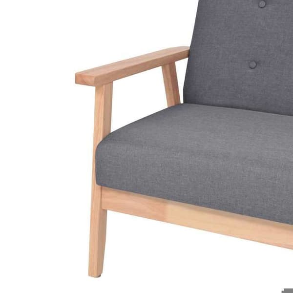 Tuoli - Maison Exclusive - Tummanharmaa - Polyesterikangas - Massiivipuukehys Mörkgrå
