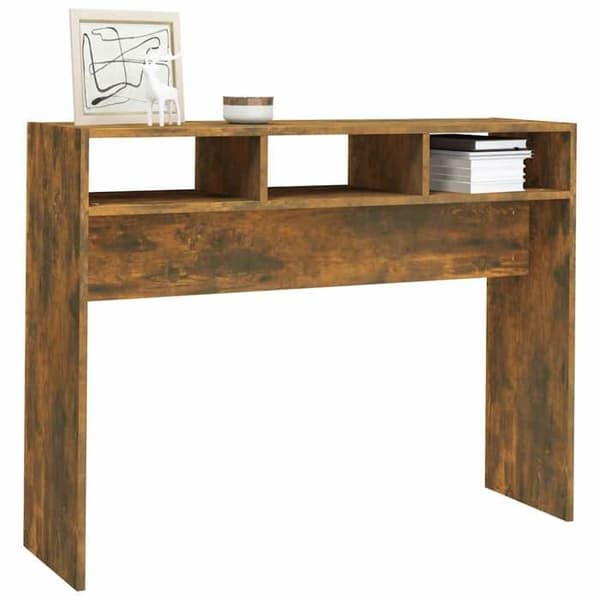 Bordskonsol - MAISON EXCLUSIVE - 105x30x80 cm - Rökig ek - Ingenjörsträ - Väggmontering Rökt ek