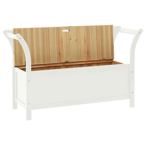 Maison Exclusive - Bänk Vit 107x45x75,5 cm Solid granträ Vit