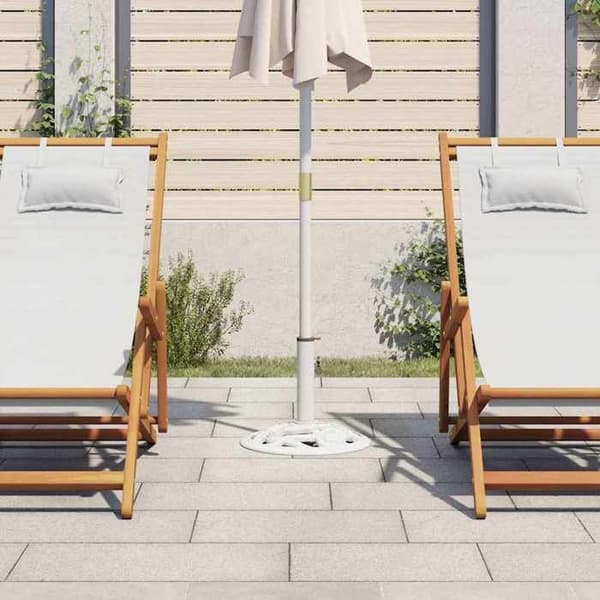 Maison Exclusive - Parasolfot Vit 9 kg 40 cm Gjutjärn