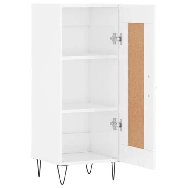 Maison Exclusive - Buffé Vit glänsande 34,5x34x90 cm Ingenjörsträ