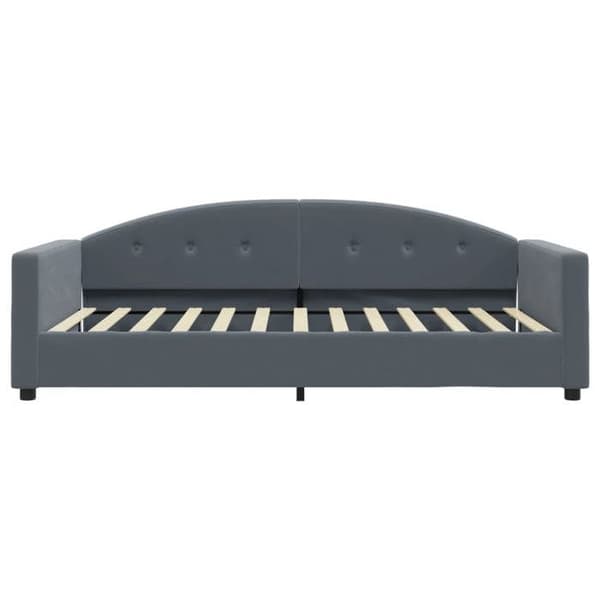 Maison Exclusive - Sängsoffa utan madrass mörkgrå 100x200 cm sammet mörkgrå