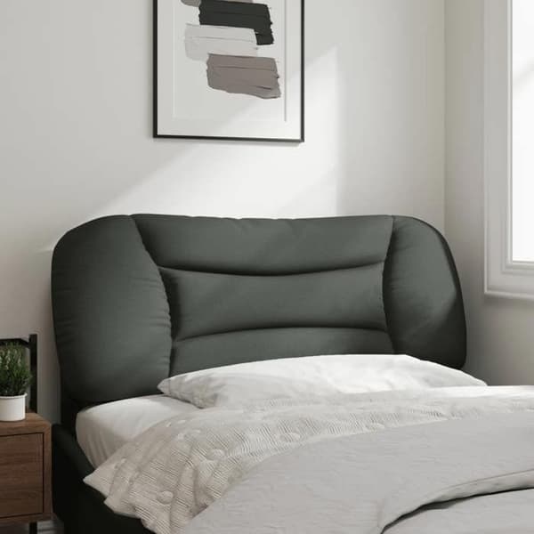 Maison Exclusive - Huvudgavelkudde Hvar mörkgrå 100 cm tyg