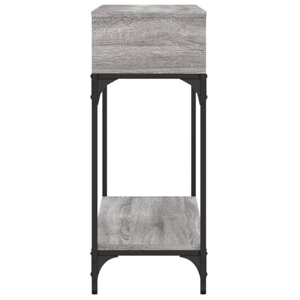 Bordskonsol - MAISON EXCLUSIVE - Sonoma grå 100x30,5x75 cm - Ingenjörsträ - Metallram - Väggmontering Sonoma grå