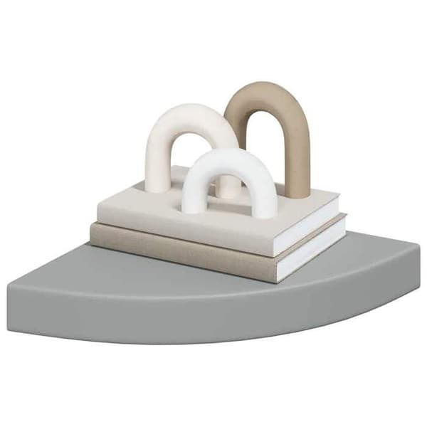 Maison Exclusive - Harmaa kulma kelluva hylly 25x25x3,8 cm MDF grå