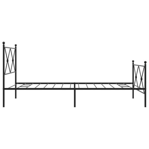 Sengestel - EKSKLUSIV HUS - 100x200 cm - Metal - Sort - Opbevaring under seng Svart
