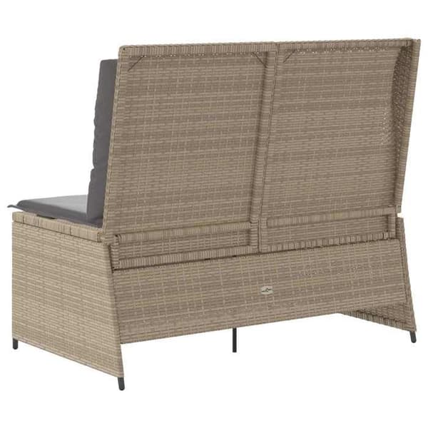 Maison Exclusive - Beige polyrottinkinen puutarhapenkk beige