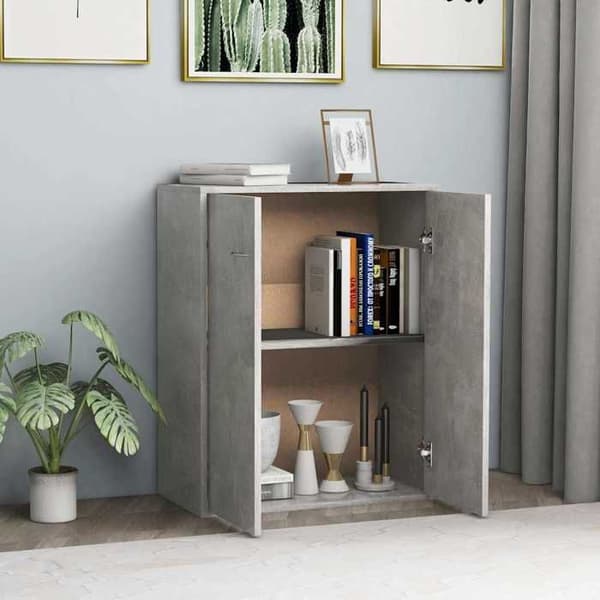 Maison Exclusive - Buffé Grå betong 60x30x75 cm Ingenjörsträ