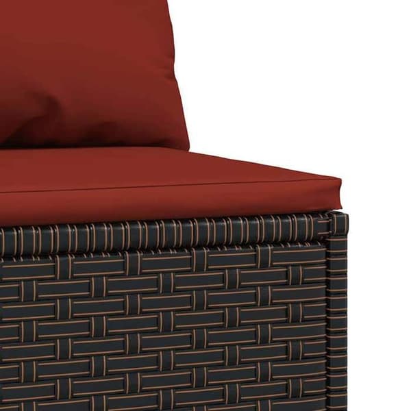 Maison Exclusive - Centrala trädgårdskuddar 2 st bruna flätade resin kastanj
