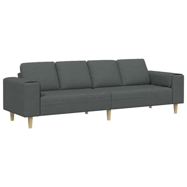Soffa - EXKLUSIVT HUS - 250 x 77 x 76 cm - Mörkgrå - Polyesteröverdrag - Träben Mörkgrå