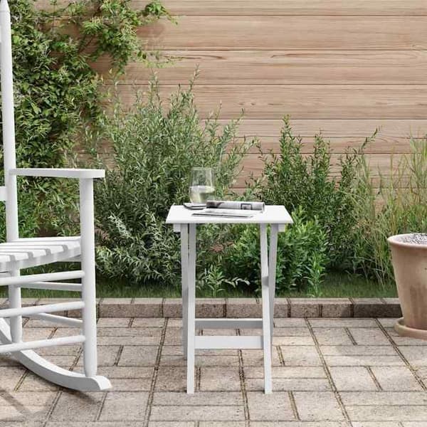 Maison Exclusive - Fällbord i vit massiv poppelträ Vit
