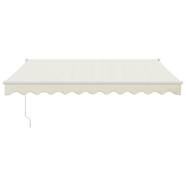 Maison Exclusive - Retractable Markis Creme med Vit Ram 3,5 x 2,5 m