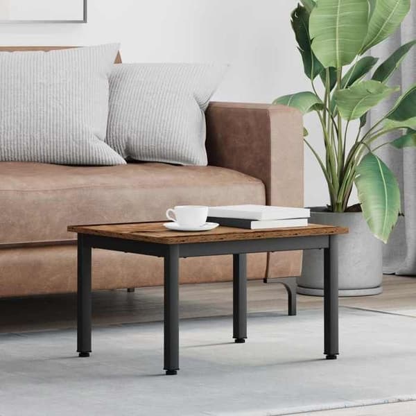 Bord - EKSKLUSIV HUS - 60 x 50 x 36 cm - Ingeniørtræ - Metalben - Moderne rektangulær