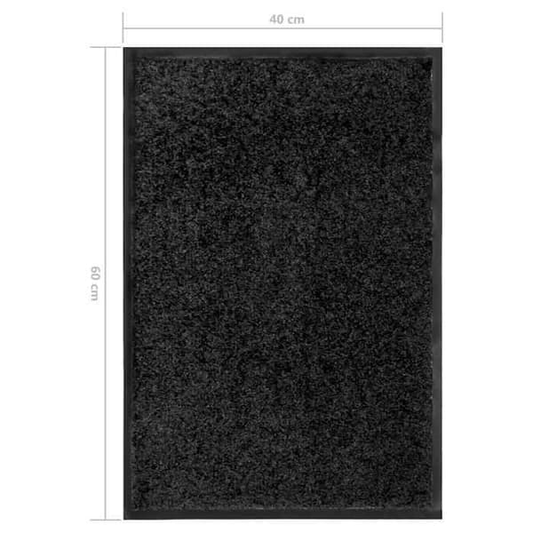 Maison Exclusive - Vaskbar dørmåtte Sort 40x60 cm Svart