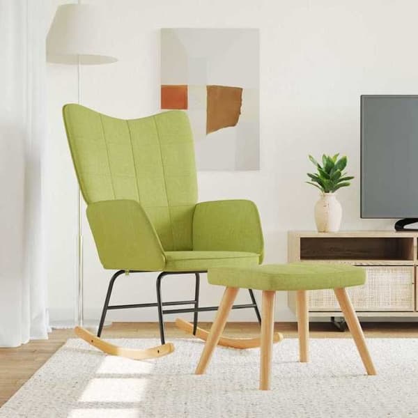 Maison Exclusive - Gungstol med pall Grön Tyg Grön