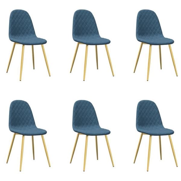 Maison Exclusive - Matstolar set om 6 ljusgrå sammet