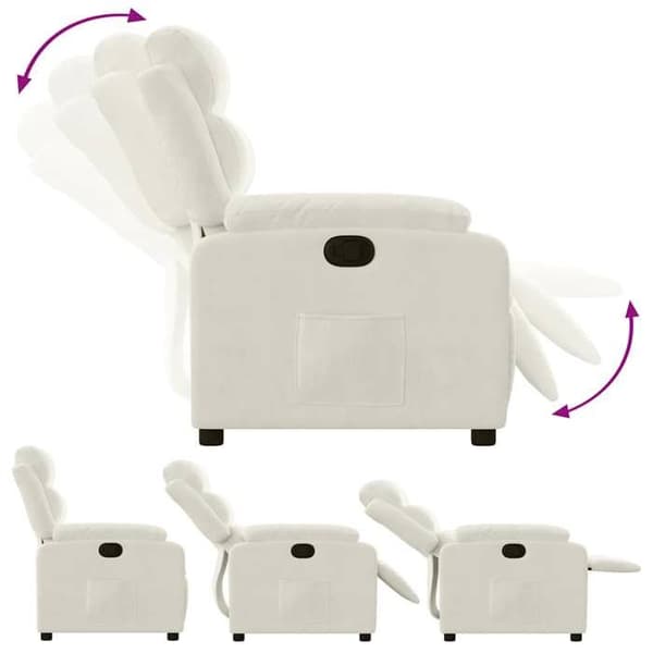 Maison Exclusive - Recliner i krämfärgad sammet