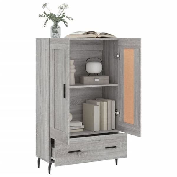 Maison Exclusive - Buffé hög sonoma grå 69,5x31x115 cm ingenjörsträ