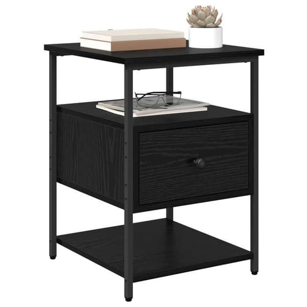 Maison Exclusive - Natbord 2 dele Sort eg 40 x 42 x 56 cm