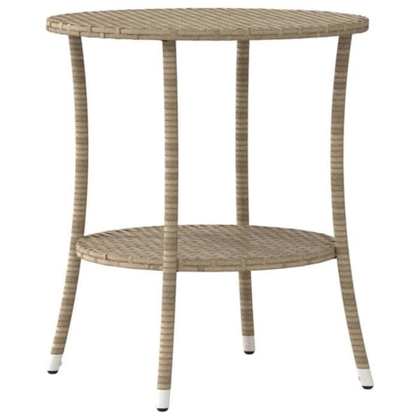 Maison Exclusive - Trädgårdsfåtöljer i set om 2 med beige rottingbord