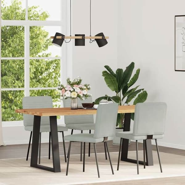 Maison Exclusive - Matstolar set om 4 Ljusgrå Sammet