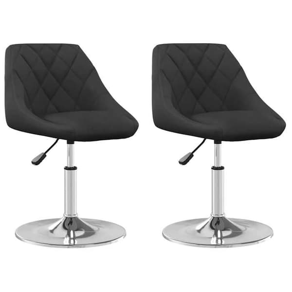 Maison Exclusive - Snurrbara matstolar set om 2 Svart Sammet