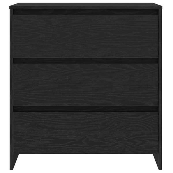 Maison Exclusive - Buffet i sort egetræ 70 x 41 x 75 cm ingeniørtræ